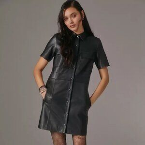 WALTER BAKER Leather Shirtdress NWT - Brand NEW